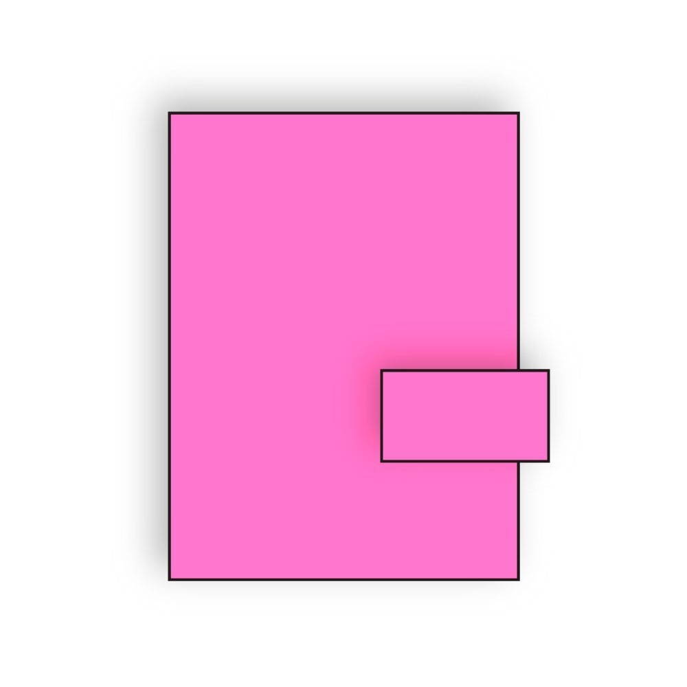 Business Card Stock, 8-1/2" x 11", 65#, Brightly Colored Pink, Acid Free (Box of 250)