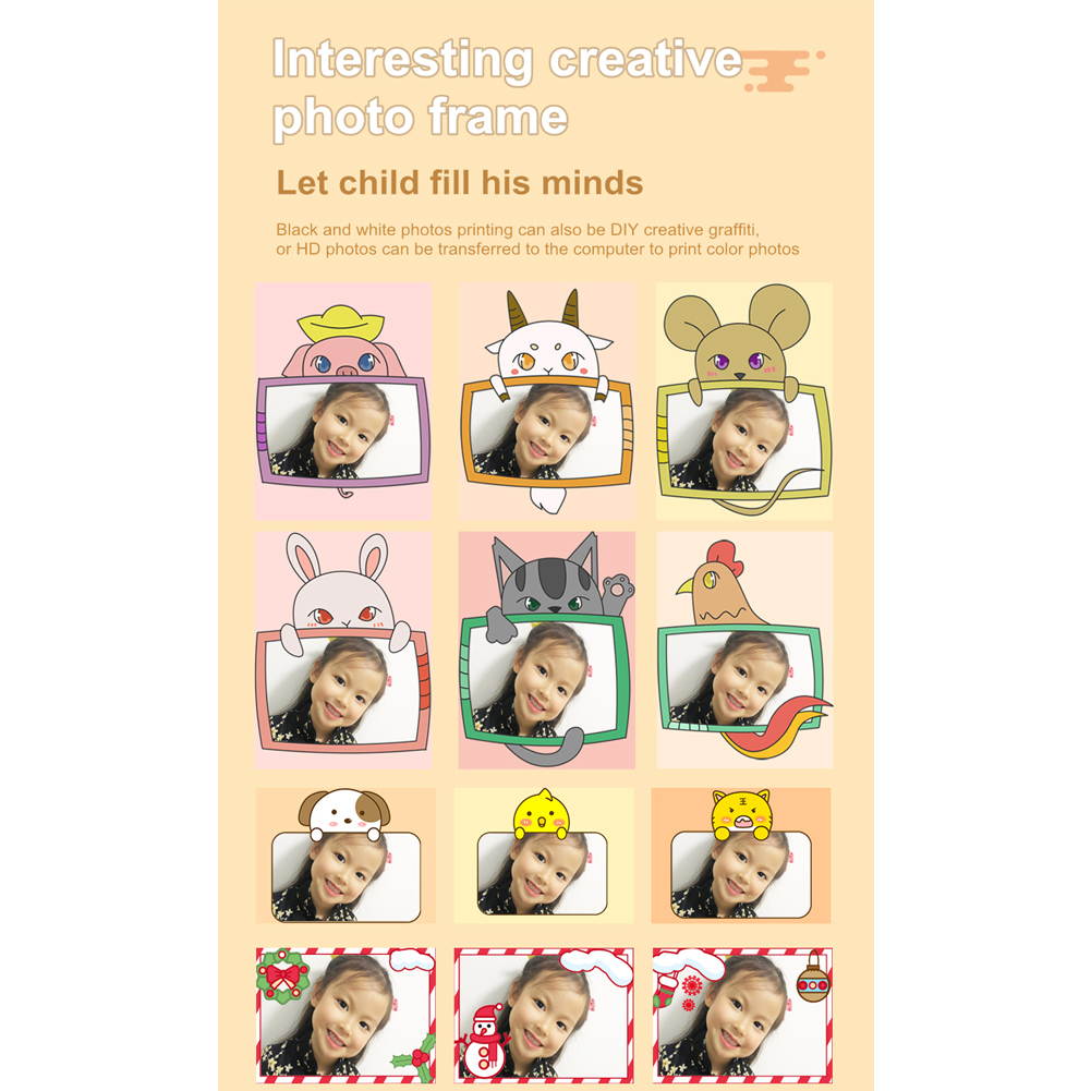 Instant Print Camera for Kids, UHOMEPRO Zero Ink Toy Camera with Print Paper, Lanyard, 32G Micro Card, 2.4" Screen 1080P HD Toddler Video Recorder, Portable Digital Camera for Boys Girls, Blue