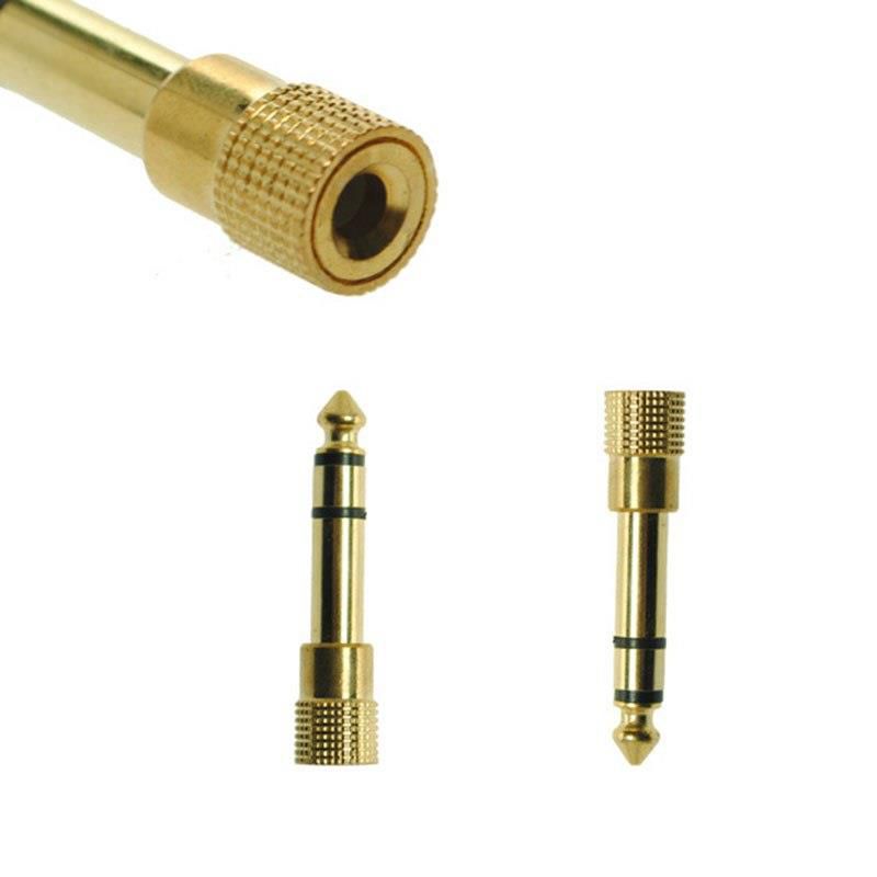 6.5MM Male to 3.5MM Female Jack Plug Audio Headset Microphone Guitar Recording Adapter 6.5 3.5 Converter Aux Cable Gold Plated