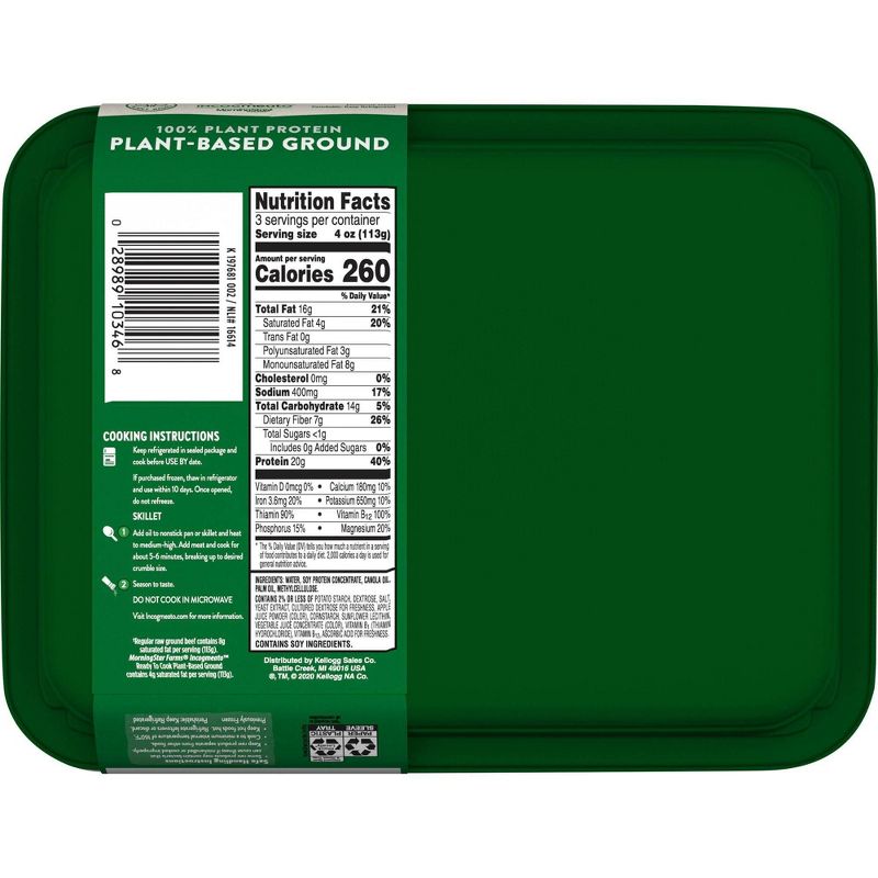 Morningstar Farms Incogmeato Frozen Original Plant-Based Ground  - 12oz
