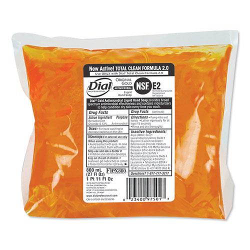 DIAL PROFESSIONAL 97501 Liquid Gold Soap Refill, Fragranced Liquid, Dispenser, 800mL Bag