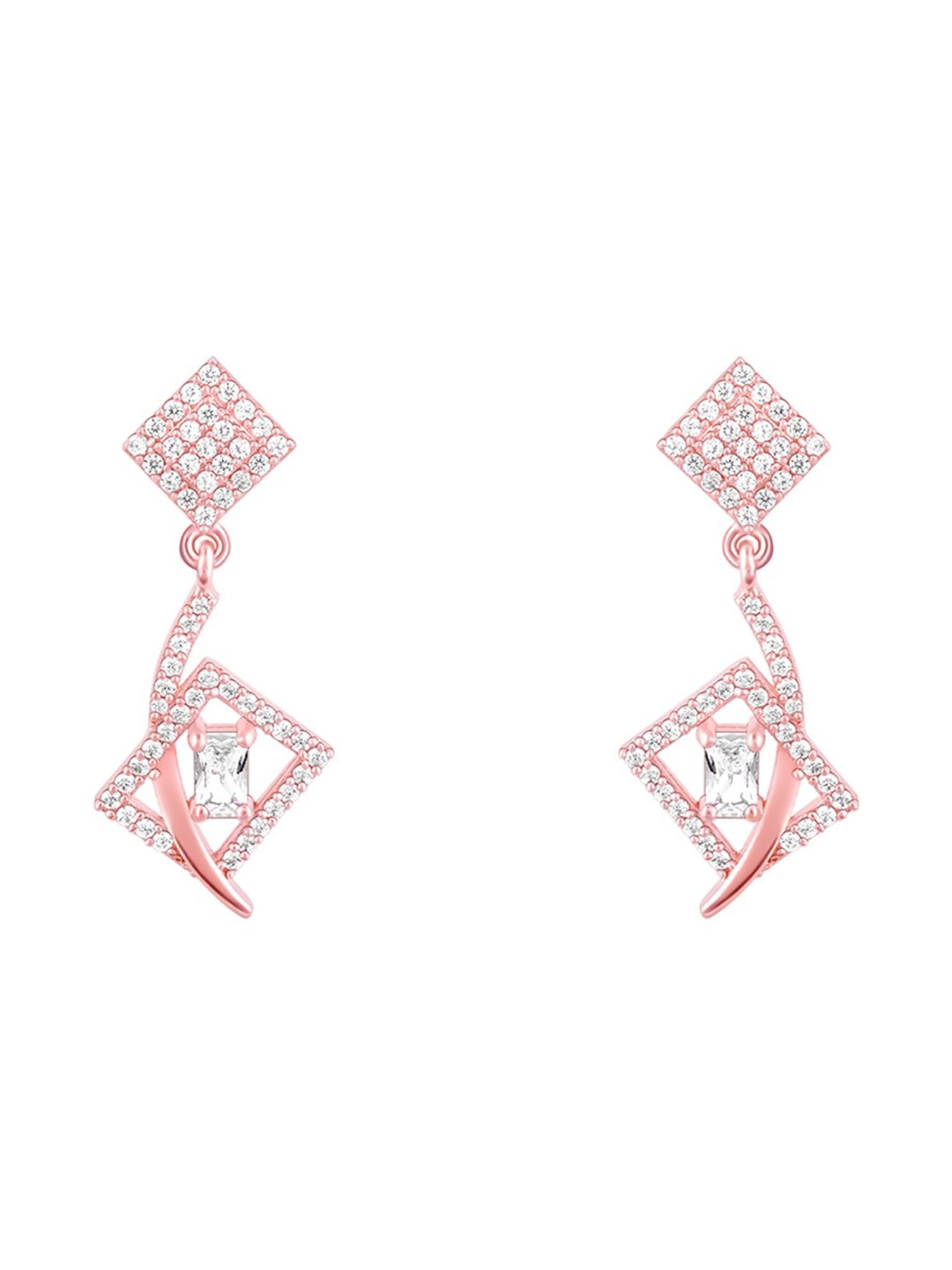 GIVA Love All Around 925 Silver Studded Twig Drop Earrings for Women & Girls