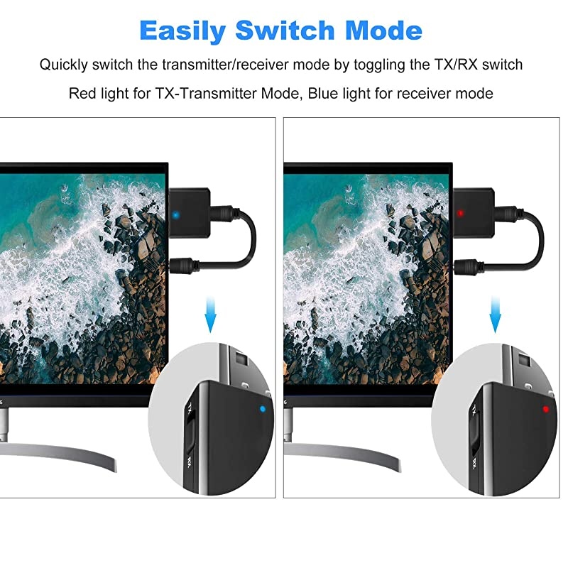 USB Bluetooth Audio Transmitter Receiver 3 in 1 HiFi Wireless Audio Adapter Bluetooth 50 EDR Adapter with 35mm AUX for Car TV Headphones PC Home Stereo USB Power Supply Plug and Play