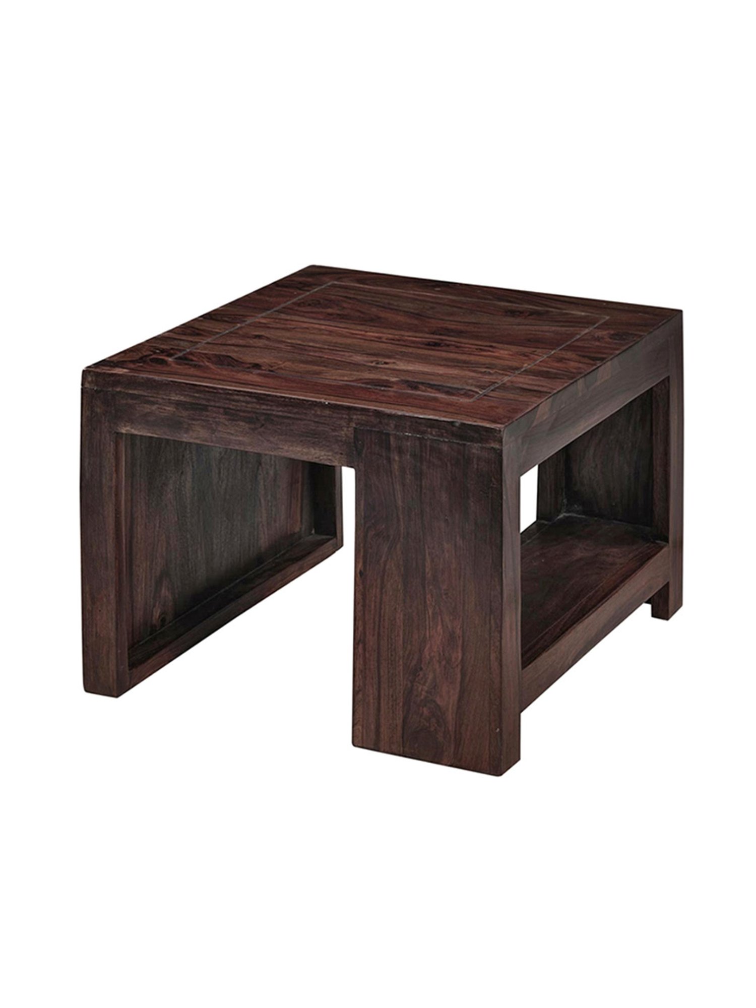 Ikiriya Piante Dark Brown Wood Coffee Table for Living Room