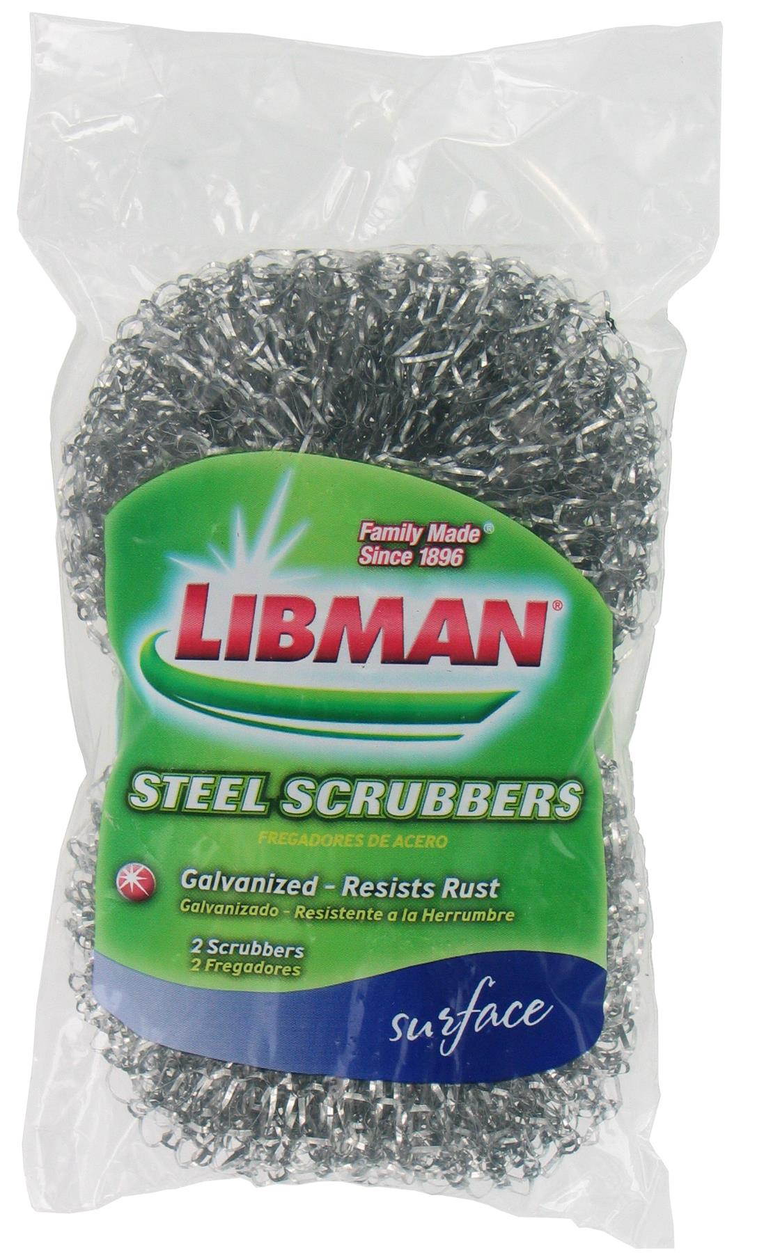 Libman Steel Scrubbers 2Ct 3241-0318