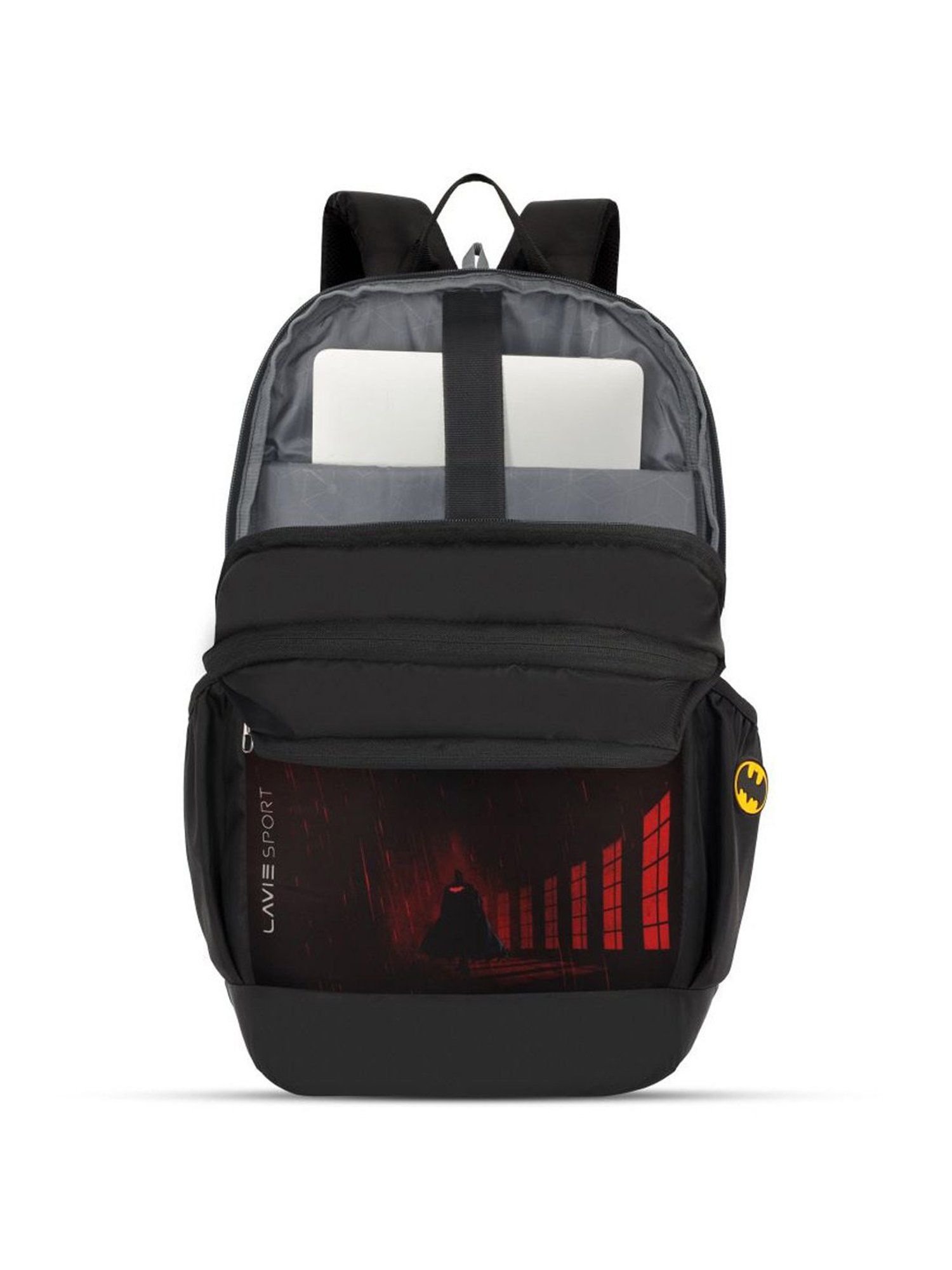 Lavie Sport Batman Black & Red Polyester Printed Laptop Backpack - 33 Ltrs