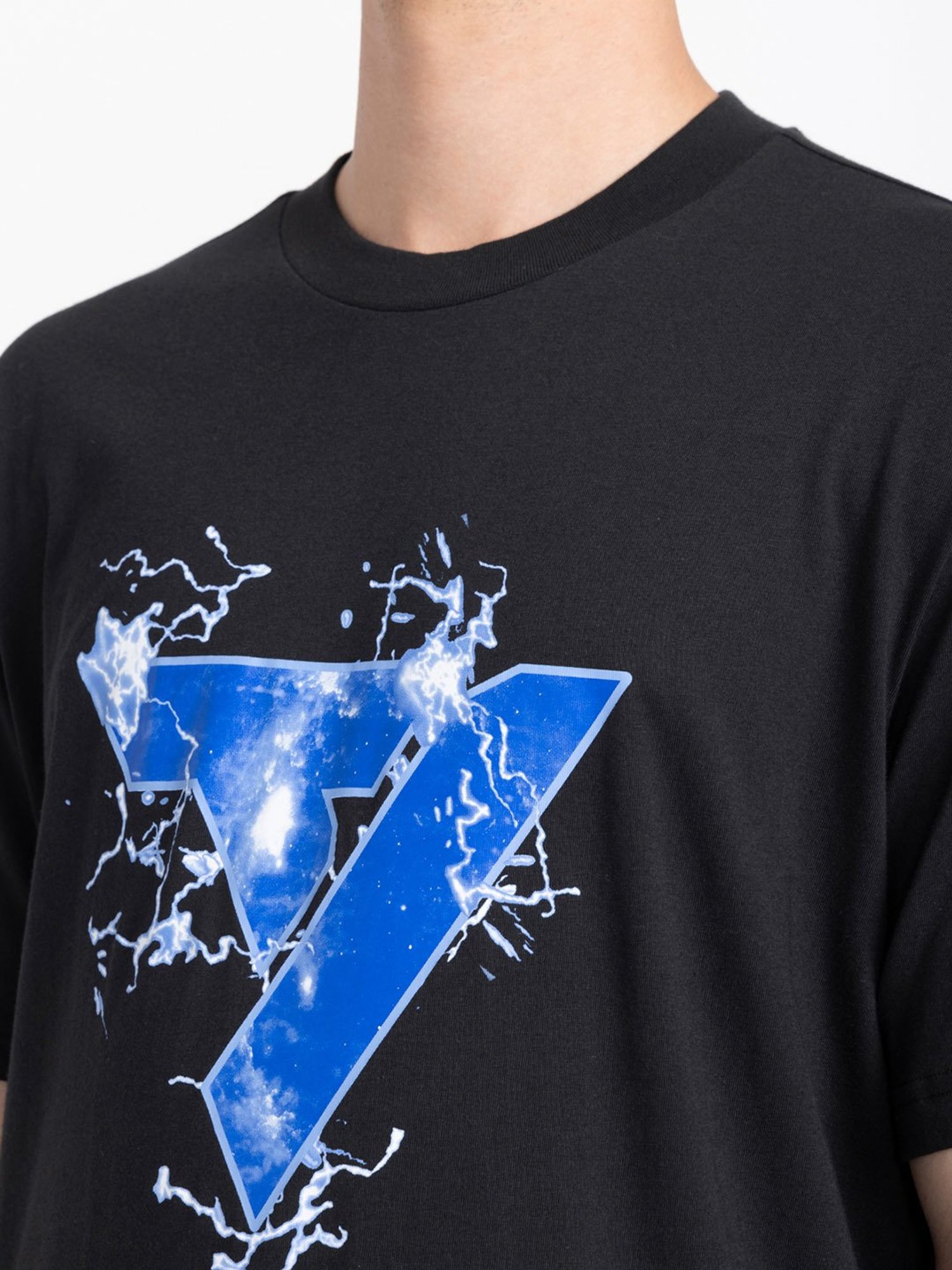 adidas Black Regular Fit TRAE Graphic Cotton Crew T-Shirt