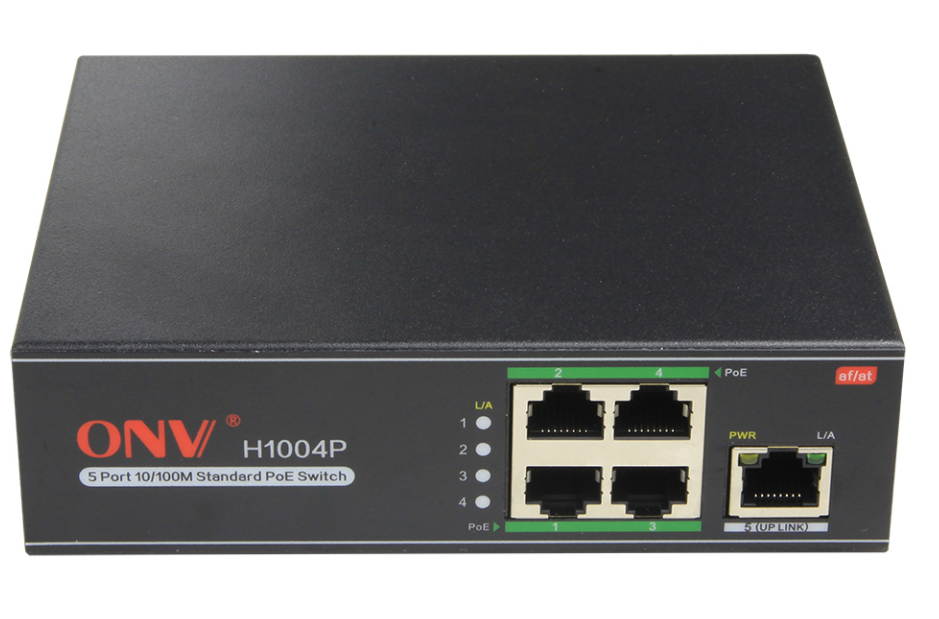 ONV-H1004P 5-Port 10/100M Standard PoE Switch