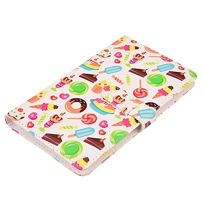 Wallet PU Leather Photo Album Compatible with Fujifilm Instax Mini 11 9 8 90 8+ 26 7s Instant Camera Film, Polaroid Snap Zip Z2300 PIC-300 Film (Desserts)