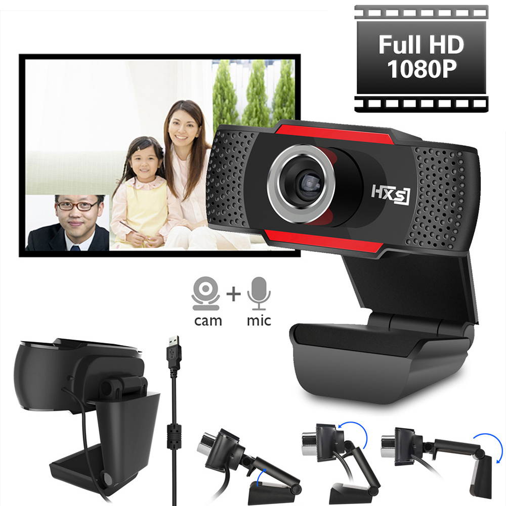 Ultra S80 HD Pro Computer Webcam - 1080p Streaming Camera Widescreen Video - 2 Omni-Directional Built in Mic for Calling and Recording, for Desktop or Laptop