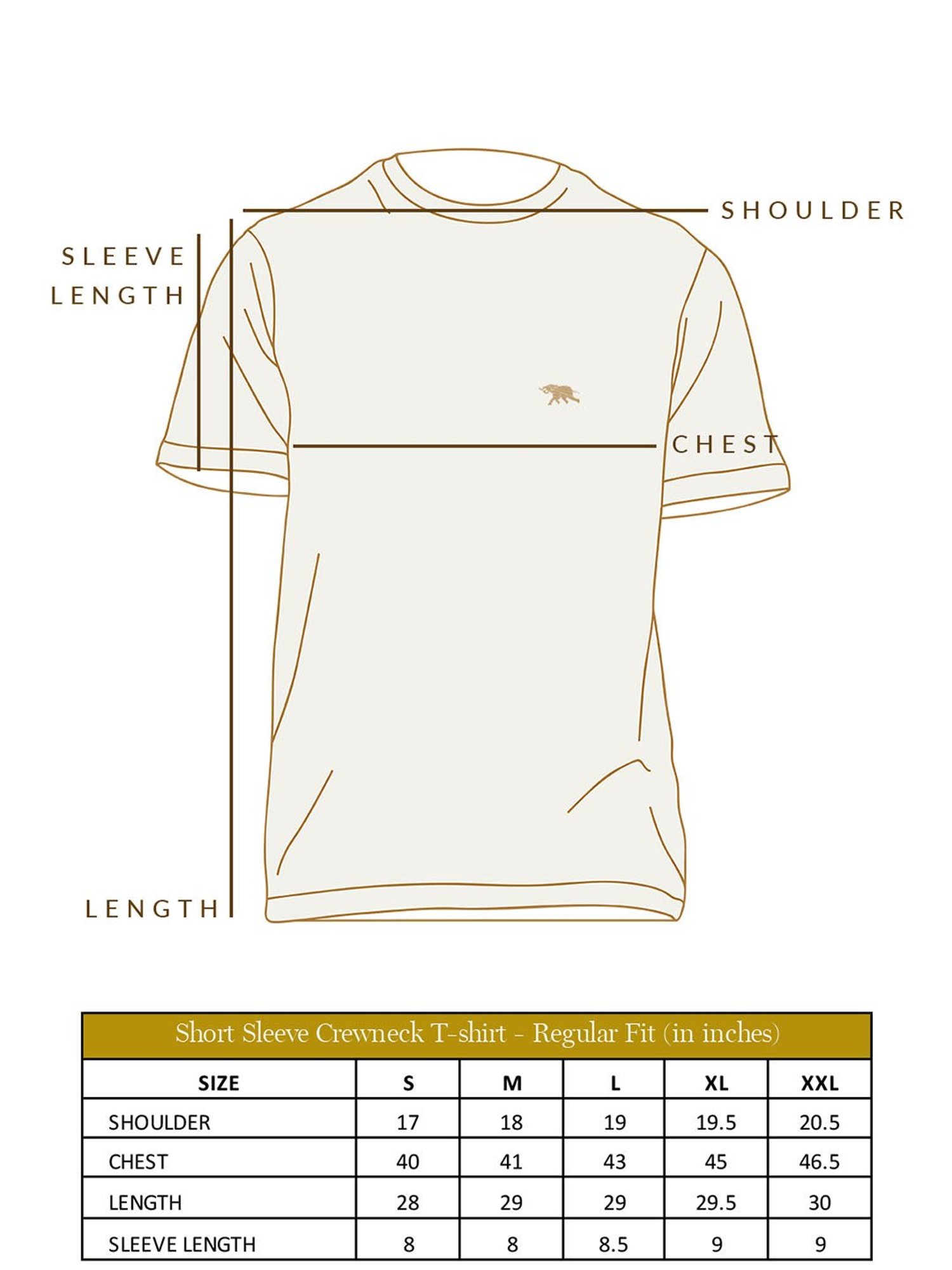 ANDAMEN Brown Regular Fit Textured Cotton Crew T-Shirt