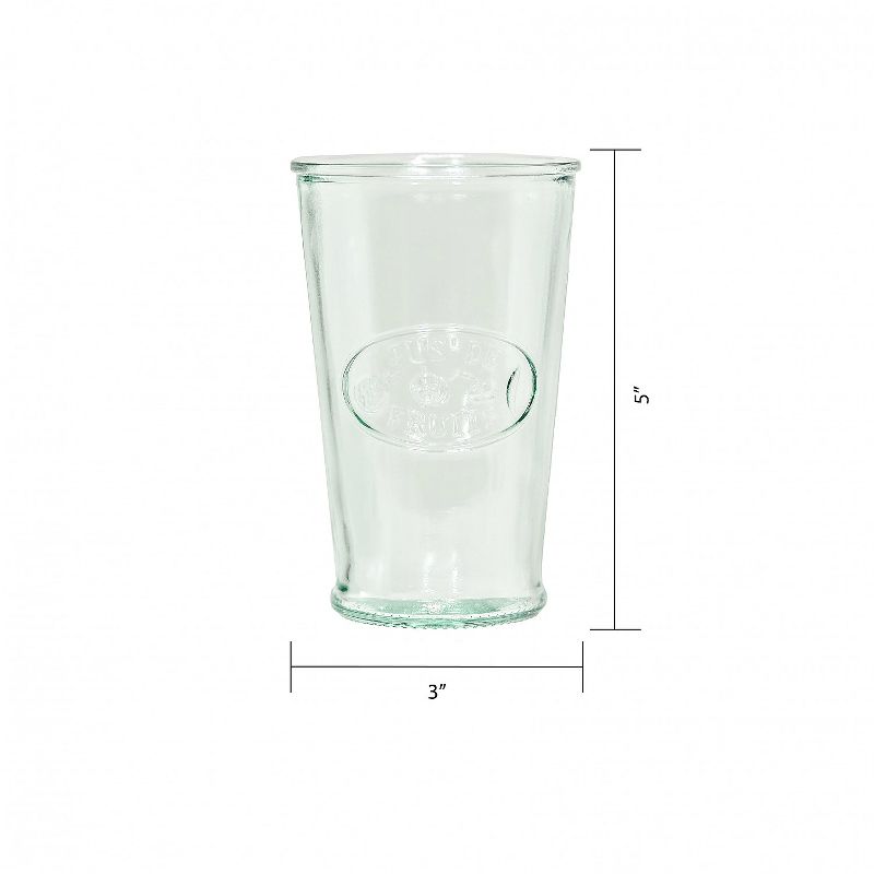 Amici Home Italian Recycled Green Juice Glass, 11oz, Set of 6