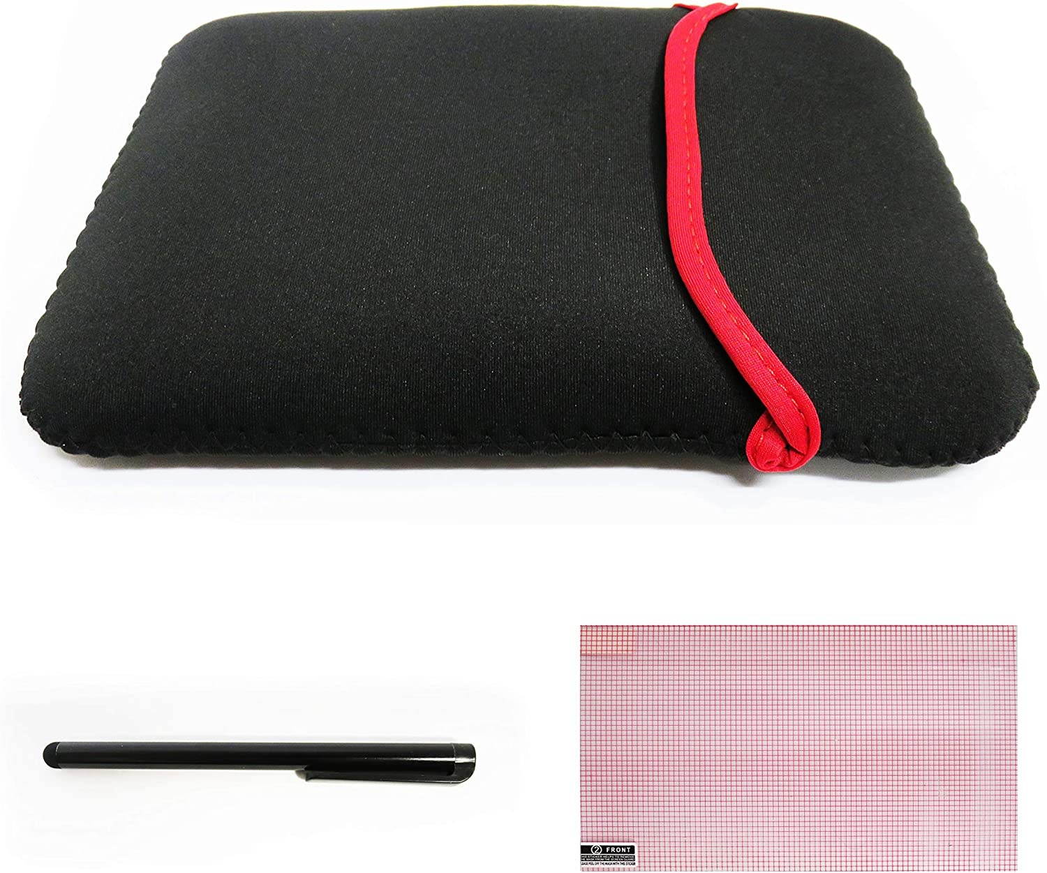 Ramtech Neoprene Protective Carrying Case Sleeve Pouch Cover for 8-inch Rand McNally IntelliRoute 8" TND Tablet GPS | TND 80/RV 80 Tablet GPS + Free Bonus Stylus Pen & Screen Protector - NC8