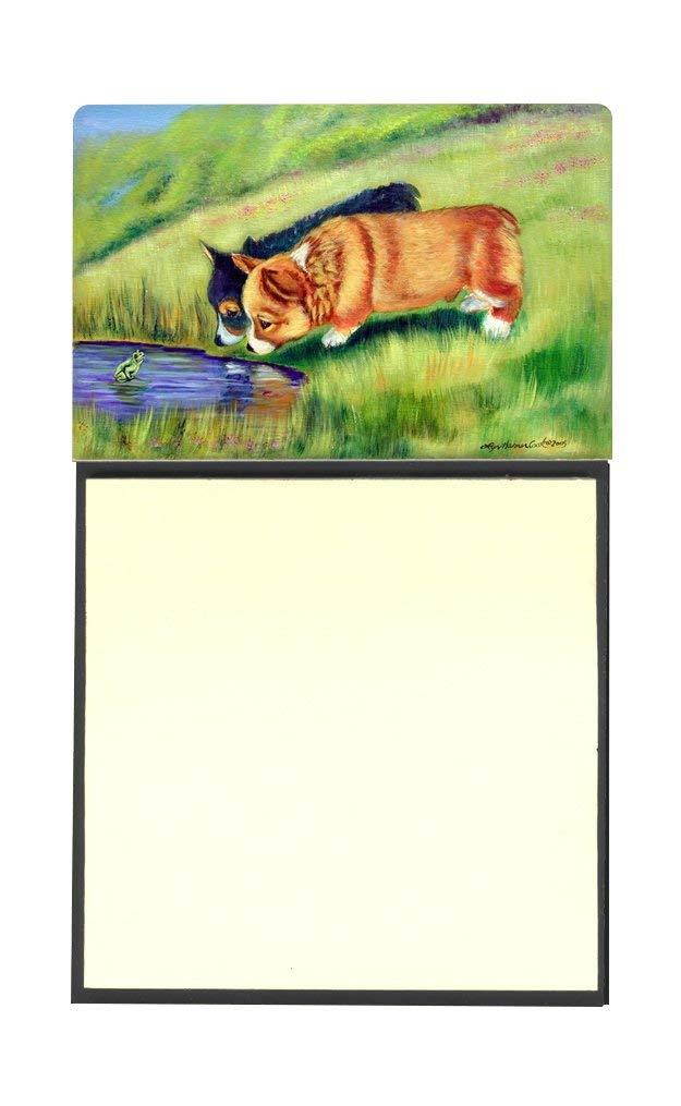 Caroline's Treasures 7292SN Corgi Refillable Sticky Note Holder or Postit Note Dispenser, 3.25 by 5.5", Multicolor