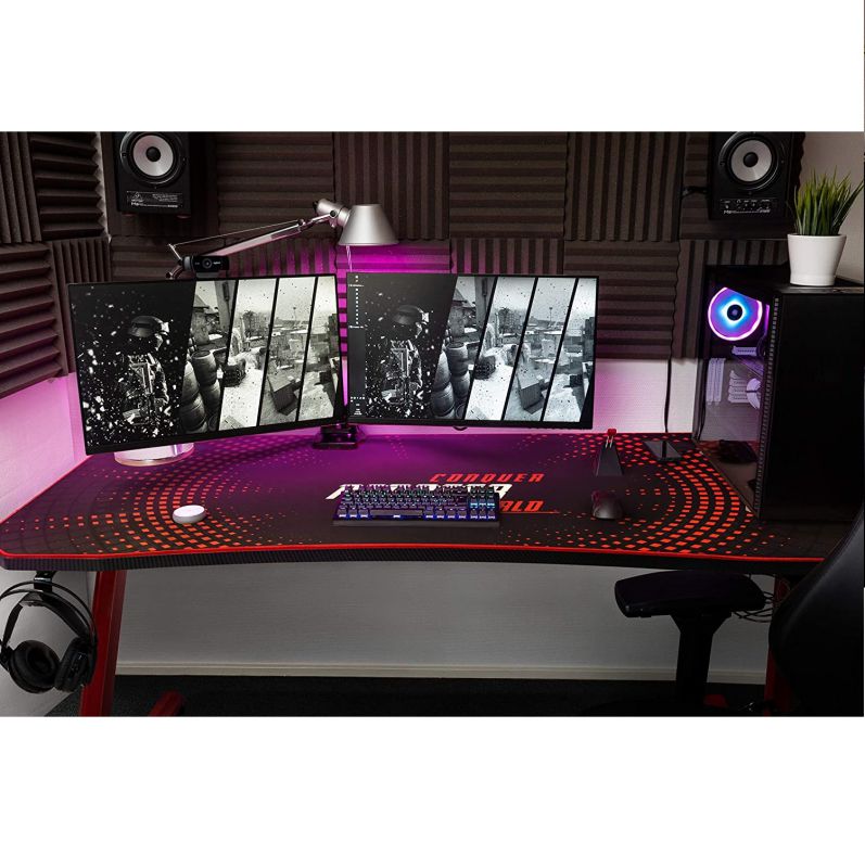 RESPAWN 3000 Gaming Computer Desk - Ergonomic Height Adjustable Gaming Desk, in Blue (RSP-3000-BLU)