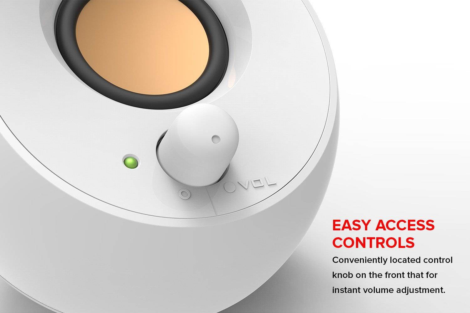 Creative Pebble 2.0 USB-Powered Desktop Speakers with Far-Field Drivers and Passive Radiators for Pcs and Laptops (Black)