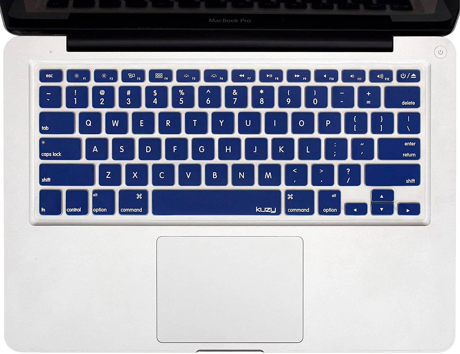 Kuzy - MacBook Keyboard Cover for Older Version MacBook Pro 13, 15, 17 inch and MacBook Air 13 inch, iMac Wireless Keyboard, Apple Computer Accessories Key Board Silicone Skin Protector - Navy Blue