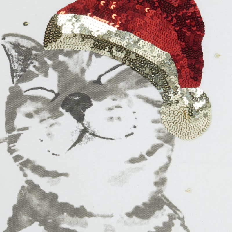 Nourison Home For The Holiday Cat 18" x 18"
