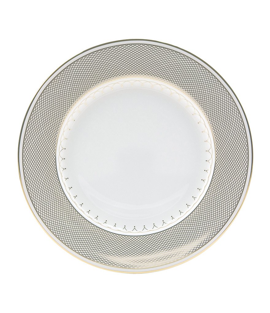 Nikko Lattice Gold Scalloped Bone China Salad Plate