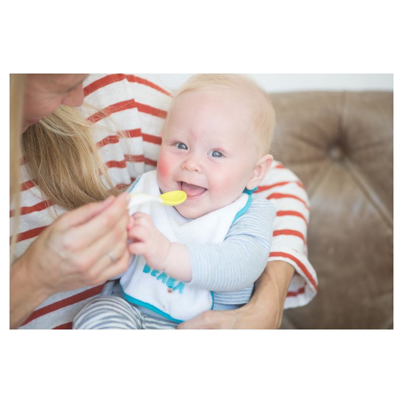 Beaba Baby 2nd Stage Ergonomic Baby Cutlery, Set of 10 (6 Spoons + 4 Forks)