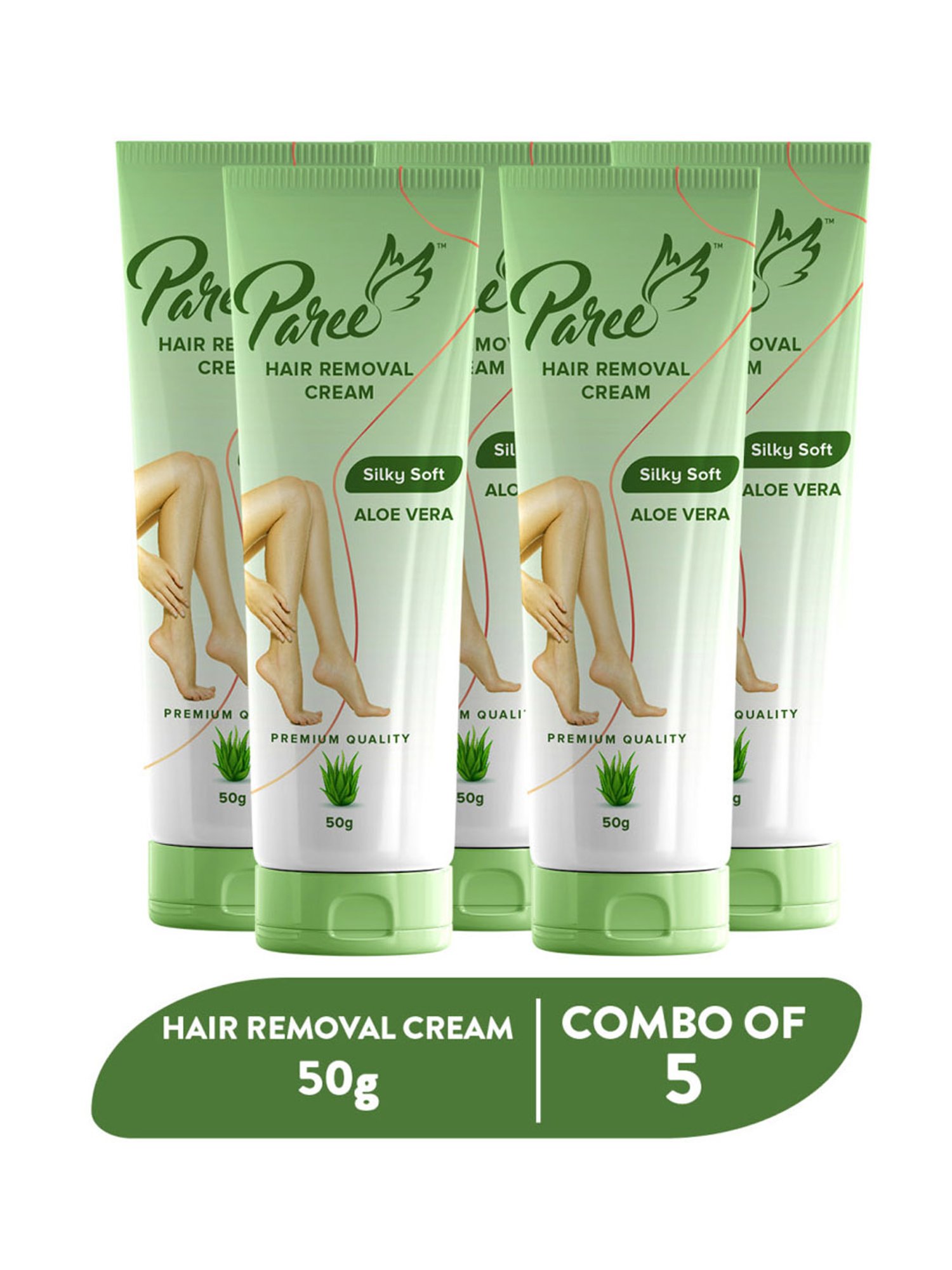 Paree Hair Removal Cream for Women - 50 gm (Pack of 5)