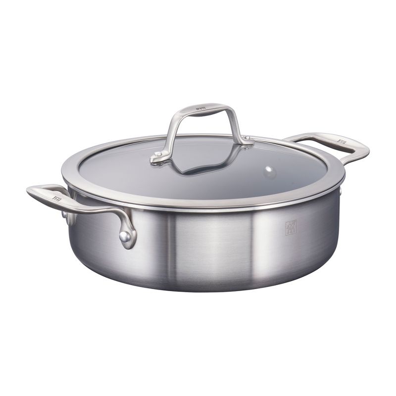 ZWILLING Spirit 3-ply 6-pc Stainless Steel Ceramic Nonstick Breakfast Pan & Egg Poacher Set