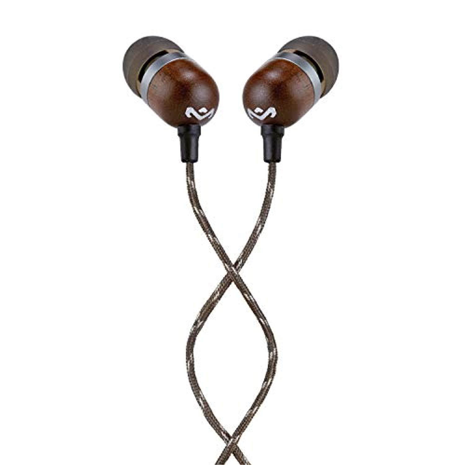 House Of Marley Smile Jamaica In-Ear Wired Headphones with Mic, Midnight, EM-JE041-MI