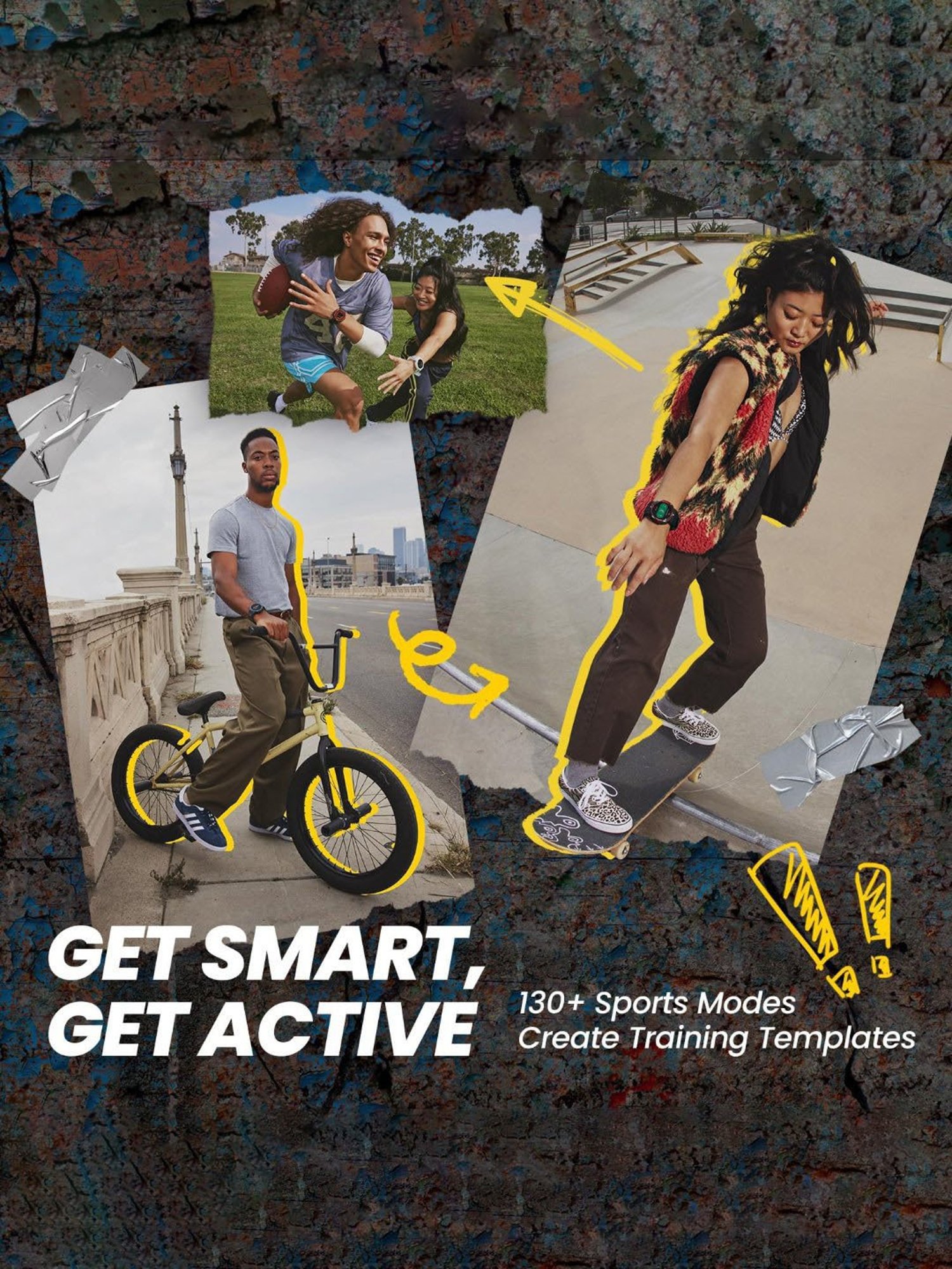 Amazfit Active Edge Smartwatch with Stylish Rugged Sport & Fitness Design, GPS (Midnight Pulse)