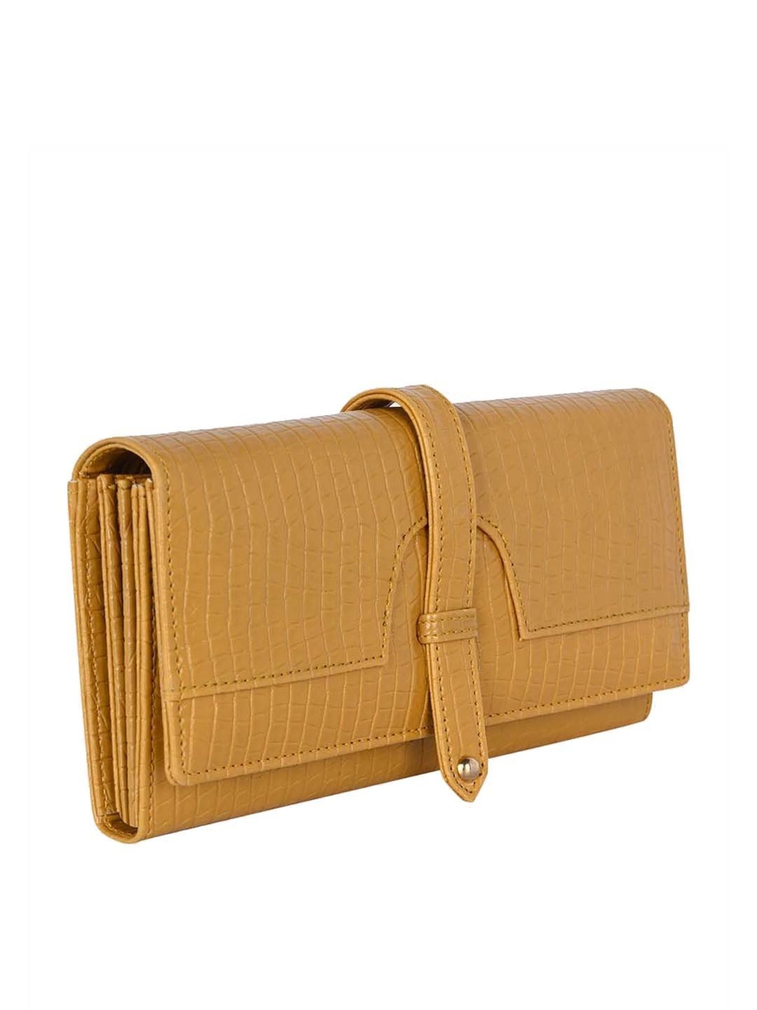 Bagsy Malone Yellow Textured Wallet for Women