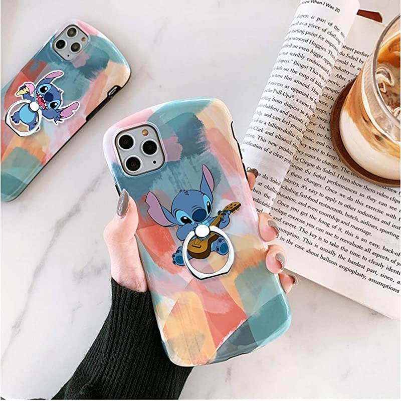 Phone Ring Holder Stand,Stitch Phone Ring Stand Holder 360 Rotation Finger Ring Grip Stand for Cellphones,Smartphones and Tablets