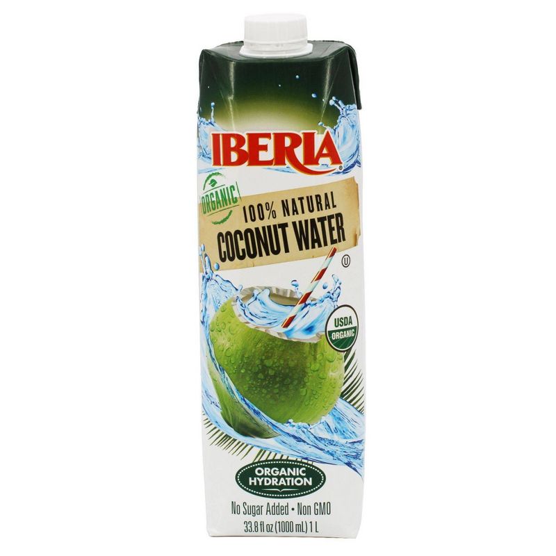 Iberia Organic Coconut Water 100% Natural - 12pk/1L Bottles
