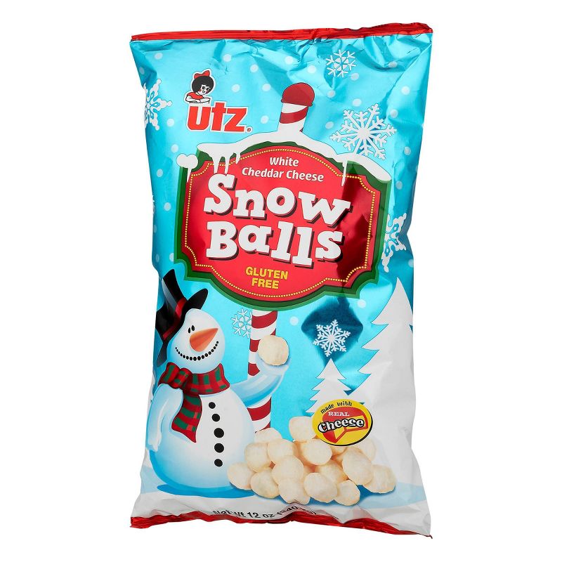 Utz Snow Balls White Cheddar Cheese Balls - 12oz