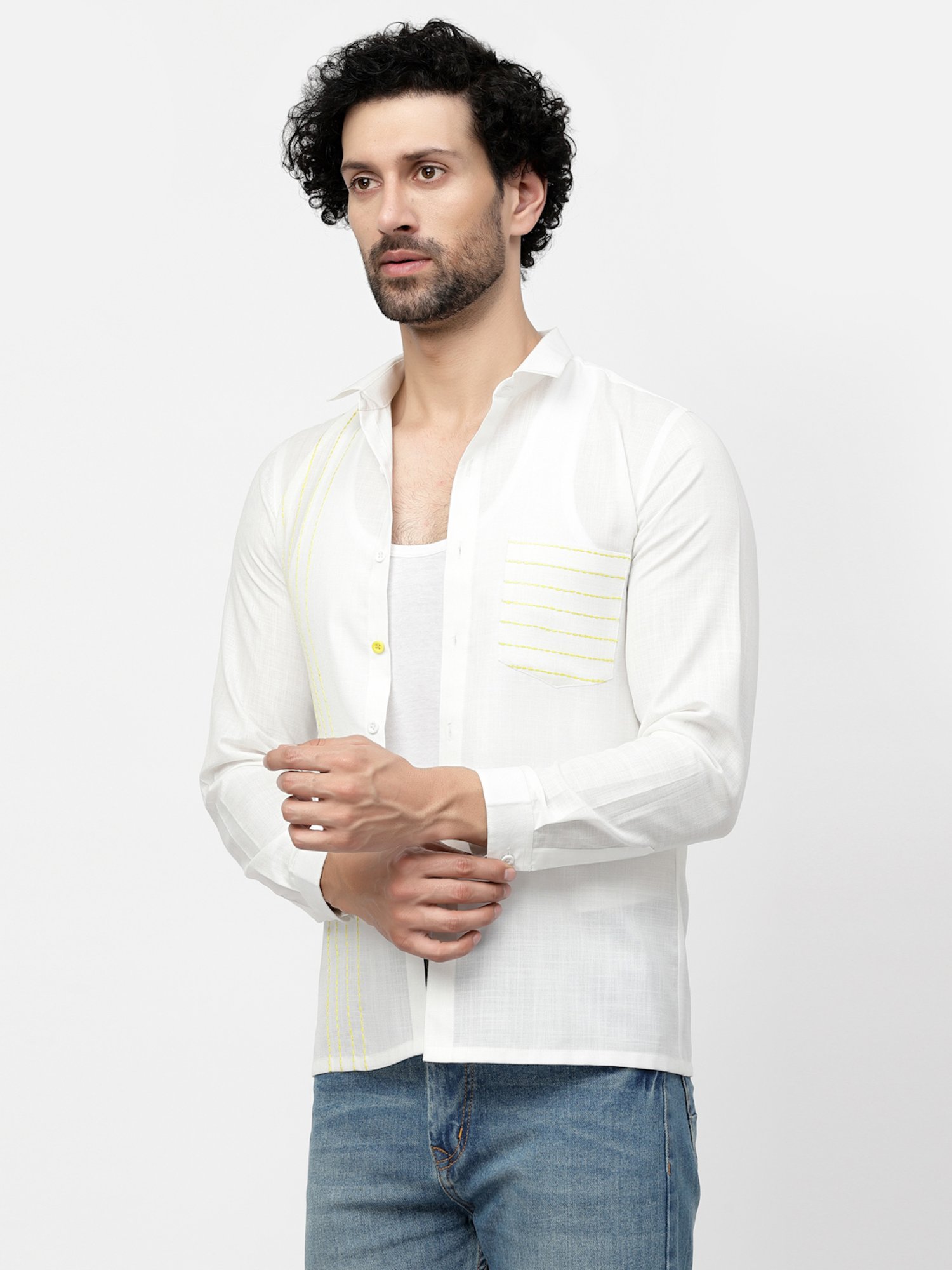 Lela White Regular Fit Shirt