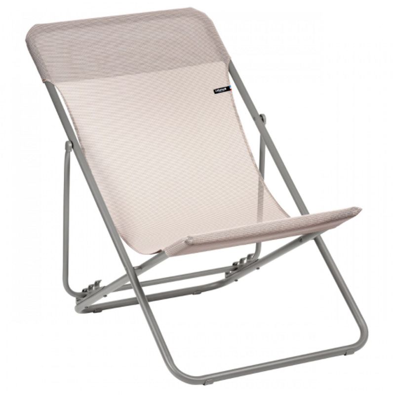 Mac Sports Beach Day Foldable Chaise Lounge Chair & Integrated Pull Cart Combo
