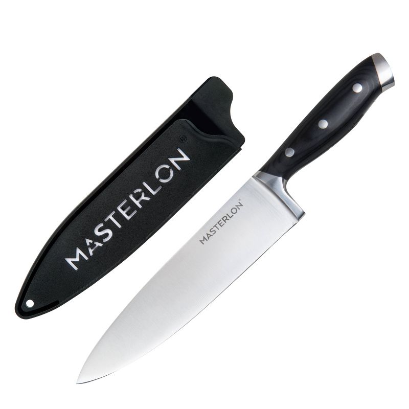 MasterPan Triple Rivet Collection 8" Chef Knife Black
