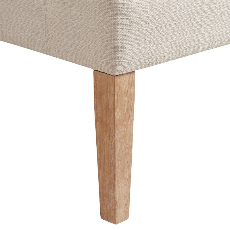 Elm Lane Dixon Ivory Fabric Swoop Arm Chair