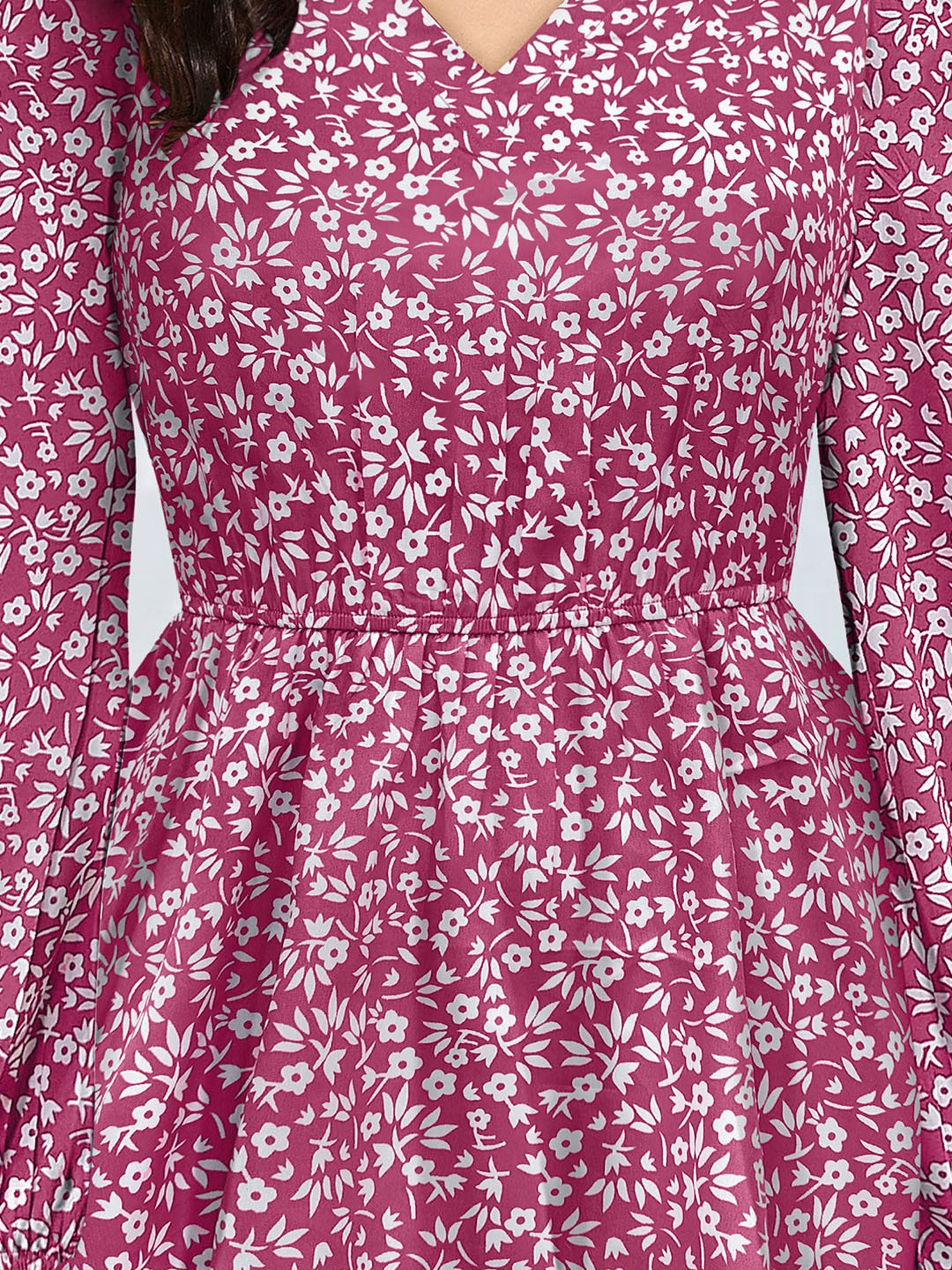 KERI PERRY Pink Cotton Floral Print Top