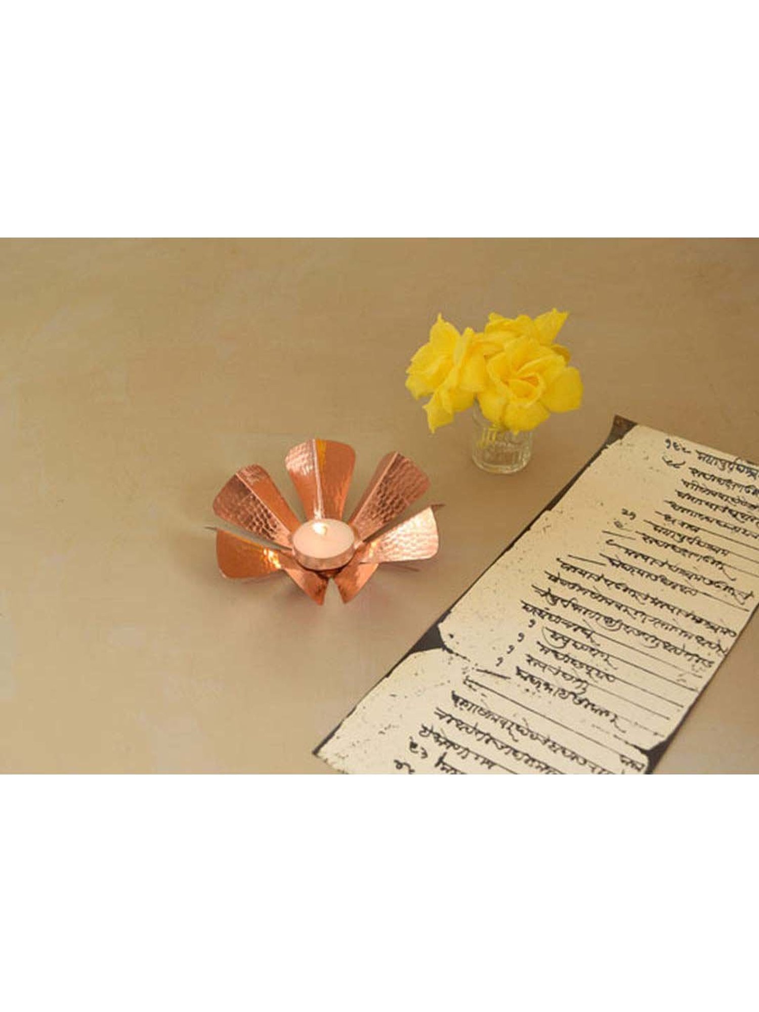 COPPRE Sepiole Copper Tea Light Holder - Set of 1