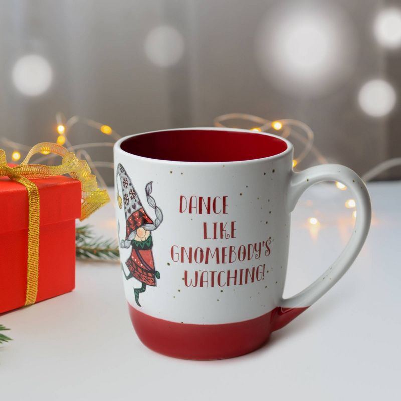 16oz Ceramic Dance Like Mug and Eye Mask Gift Set - Peppermint & Pine