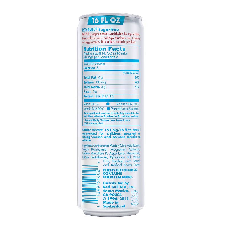 Red Bull Sugar Free Energy Drink - 16 fl oz Can