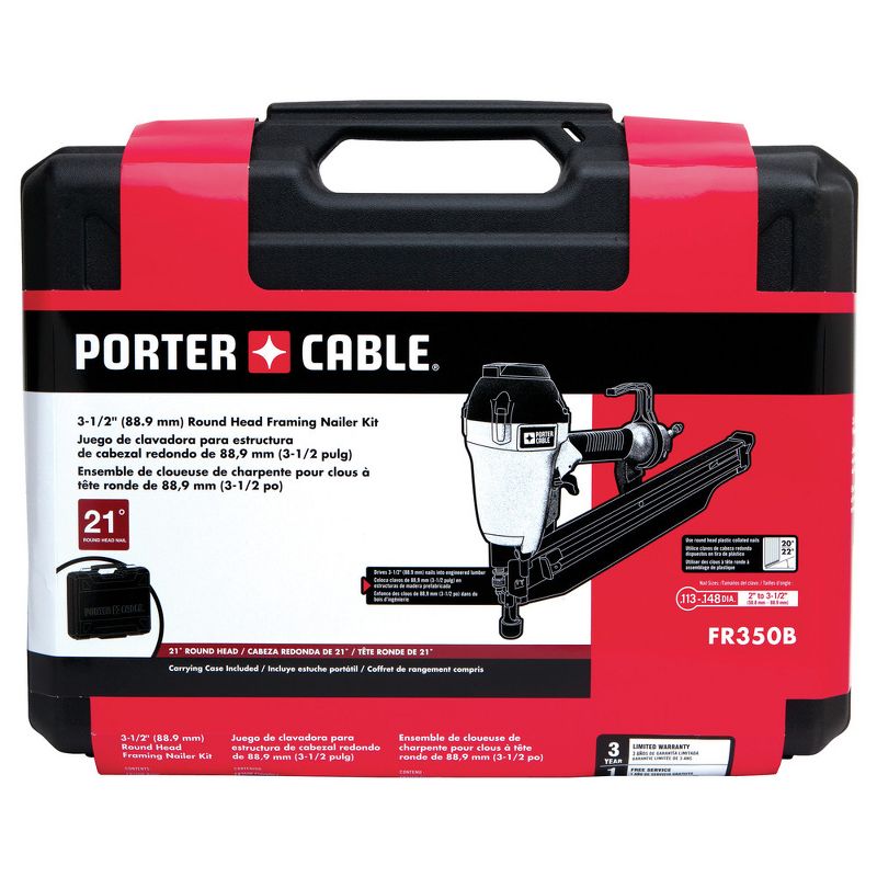 Porter-Cable FR350BR 22 Degree 3-1/2 in. Full Round Head Framing Nailer Kit