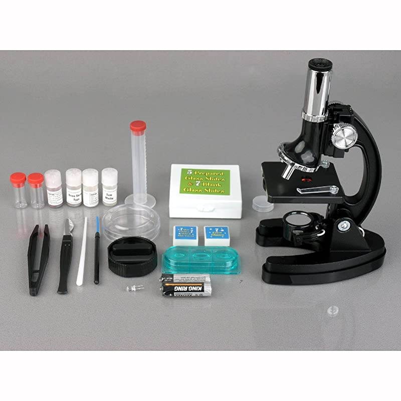 Kids 120X240X300X480X600X1200X Metal Arm Children Biological Microscope Kit + Microscope Book