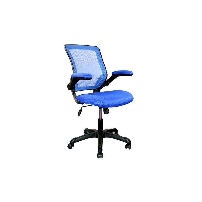 Task Office Chair with Flip Up Arms. Color: Blue