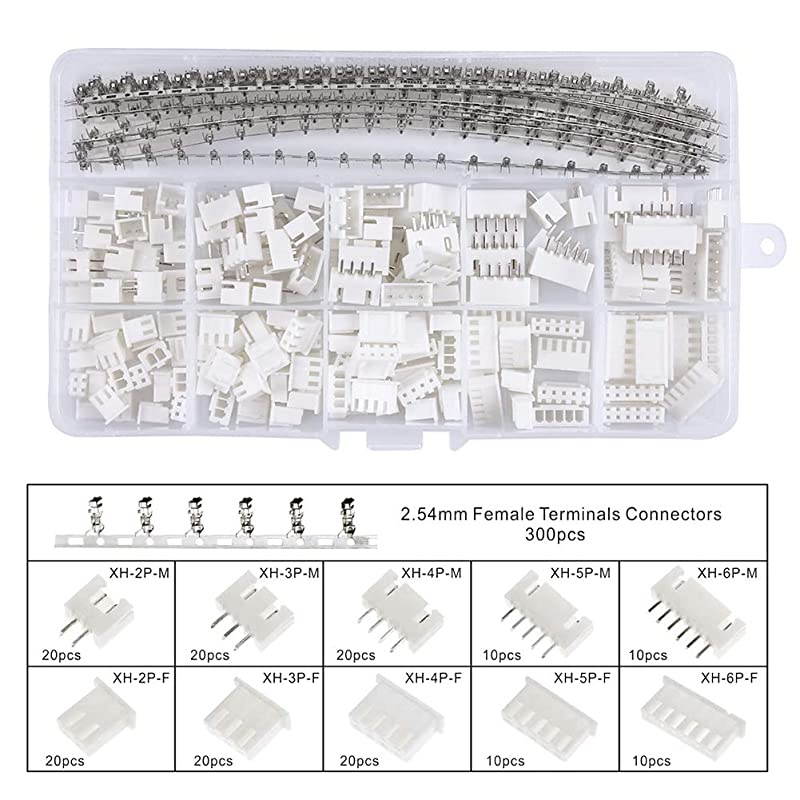 460pcs JST Connector Kit with 254mm JSTXH 23 45 6 Pin Housing Female and Male Connector Plug 254mm Female Pin Terminal Connector