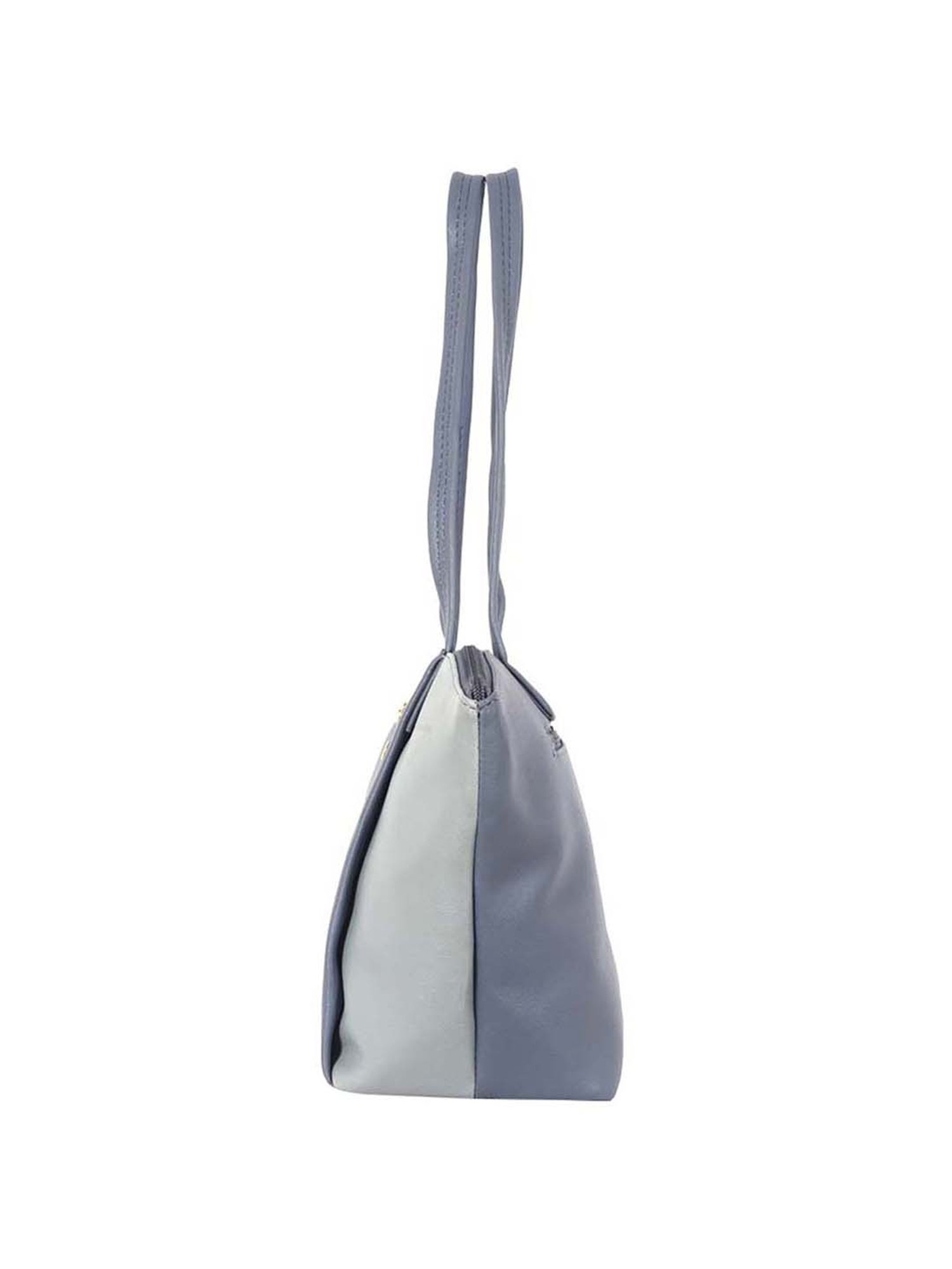Baggit Blue Color Block Medium Tote Handbag