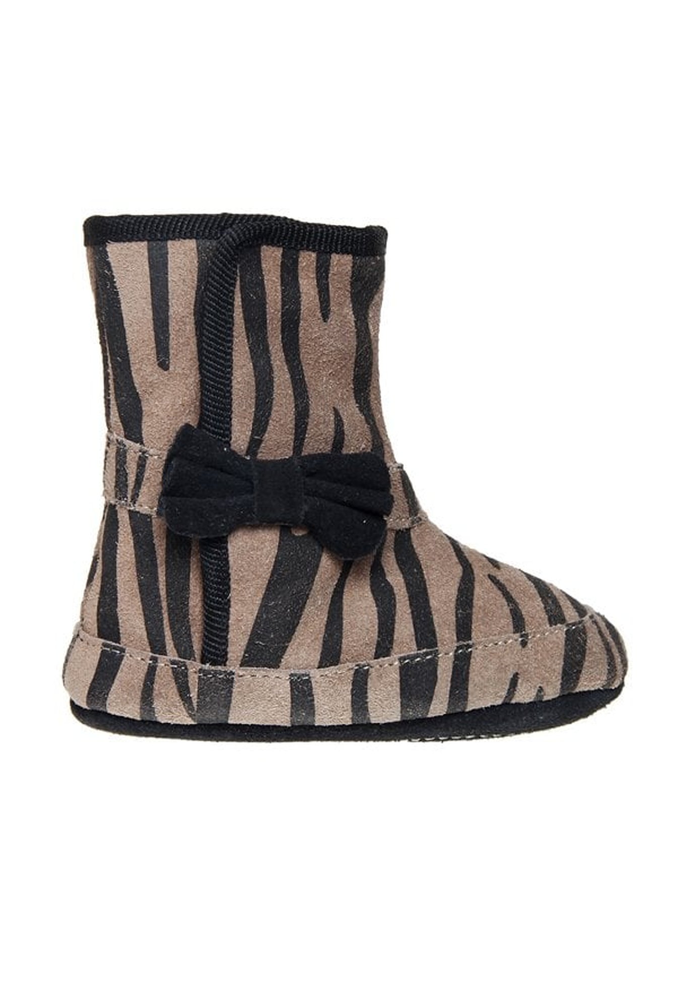 Beanz Kids Agnes Beige & Black Leather Boots