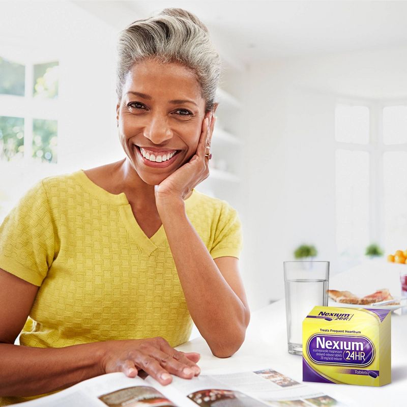 Nexium 24-Hour Delayed Release Heartburn Relief Tablets with Esomeprazole Magnesium Acid Reducer - 42ct