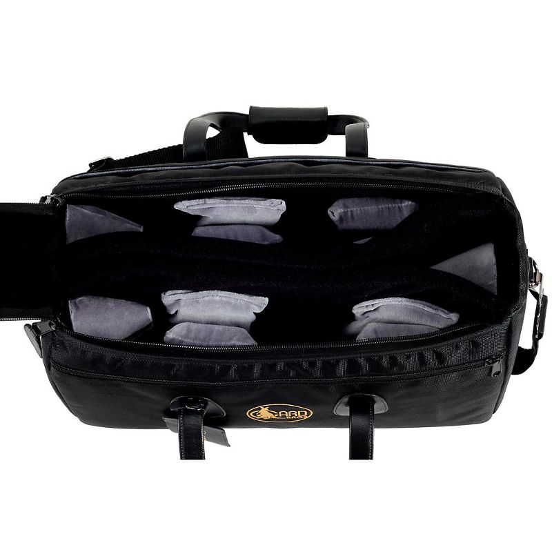 Gard Mid-Suspension Triple Trumpet Gig Bag 7-MSK Black Synthetic w/ Leather Trim