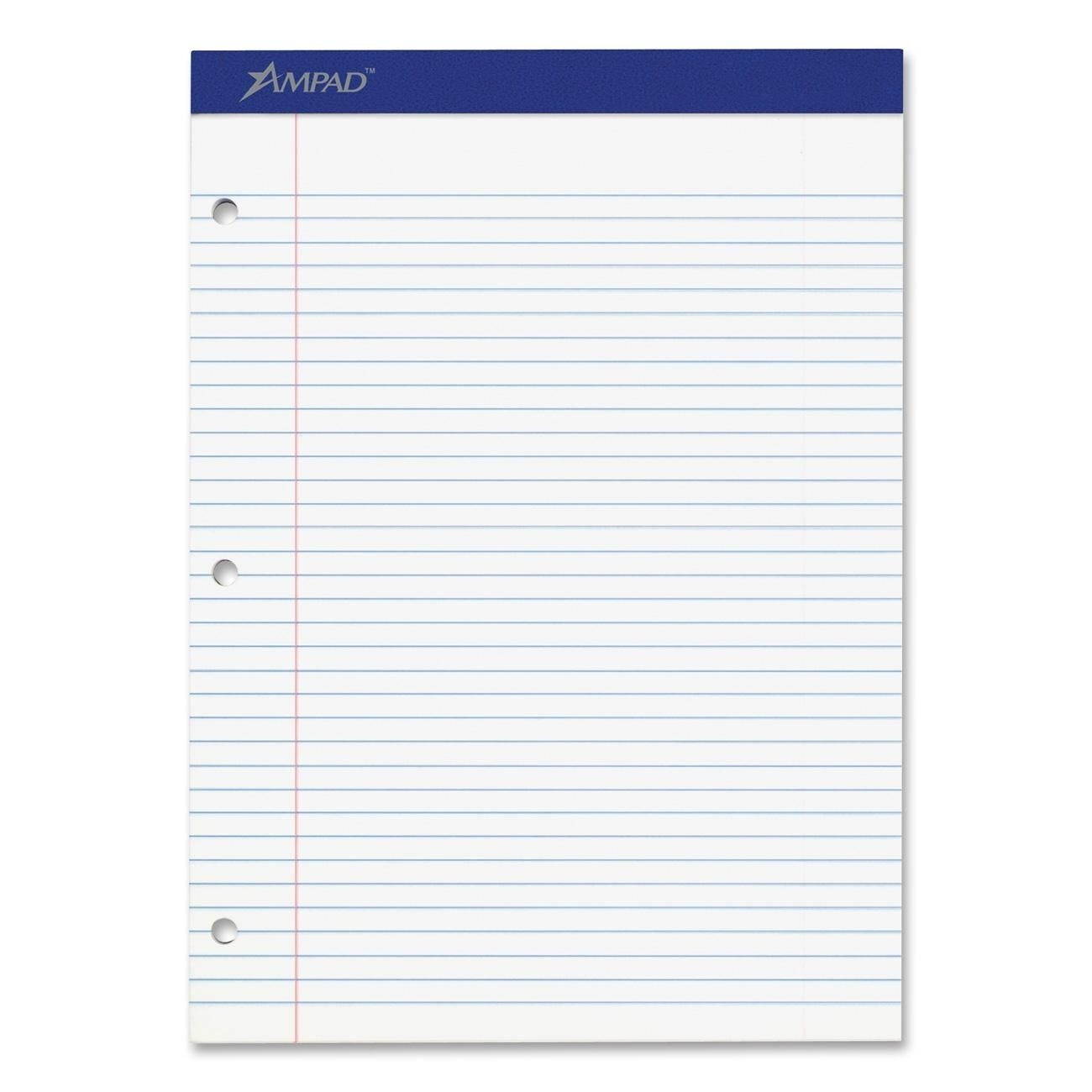 Ampad Double Sheet College-ruled Writing Pad - 100 Sheet - 15 Lb - (20323)