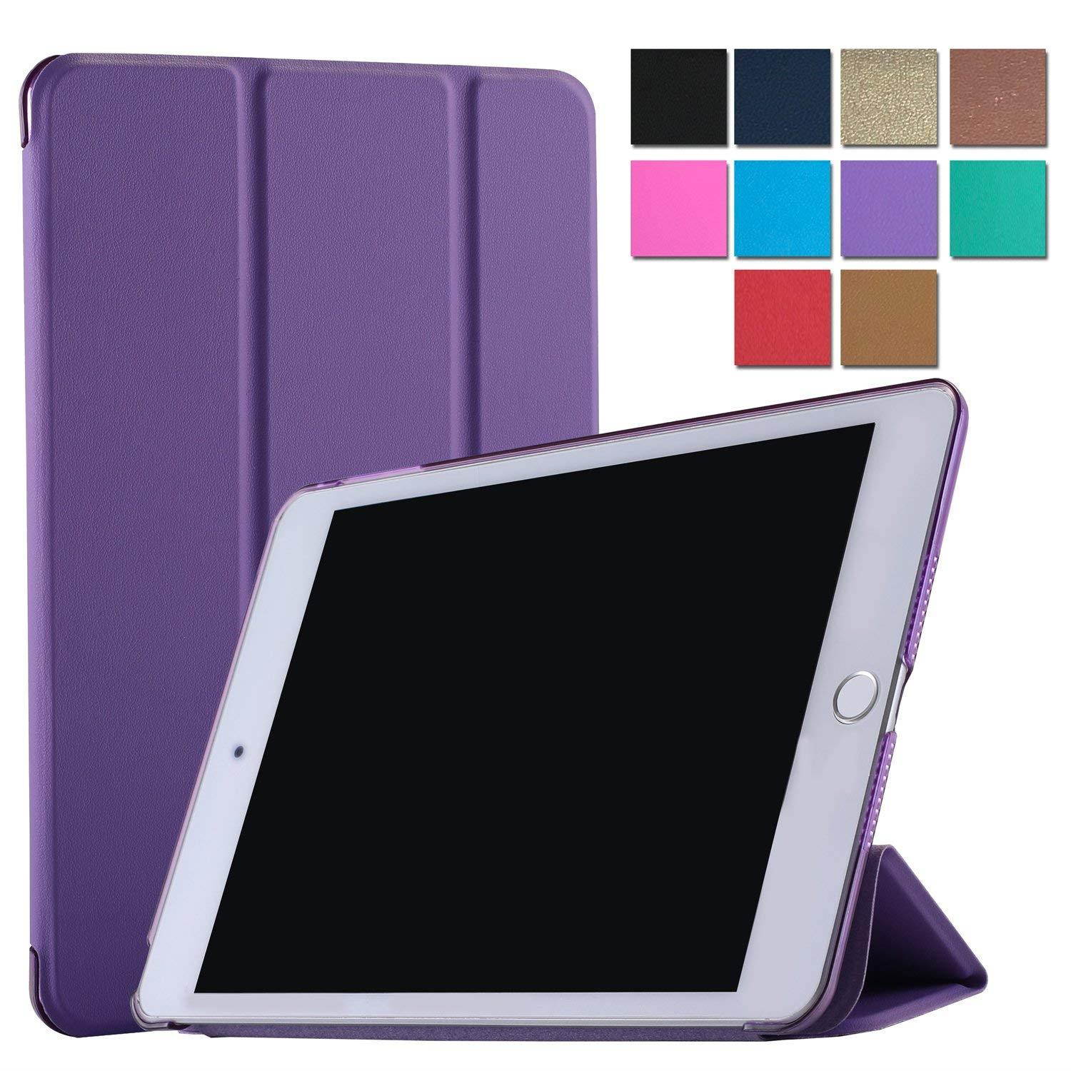 DuraSafe Cases for iPad 4/3 / 2 (9.7 Inch) Case Tri-Fold Smart Cover [ Auto Sleep/Wake ] (A1458 A1459 A1460 A1403 A1416 A1430 A1395 A1396 A1397) [iPad 4th, 3rd & 2nd Gen 9.7]- Purple